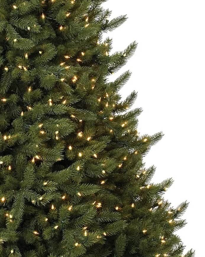 Detalhe dos galhos e LEDs