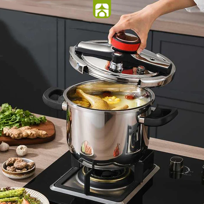 [Compre 1 e Leve 2] Panelas de Pressão TurboChef Aço Inoxidável - Á Prova de Explosões + Brinde: Kit Utensílios - Miniatura 2