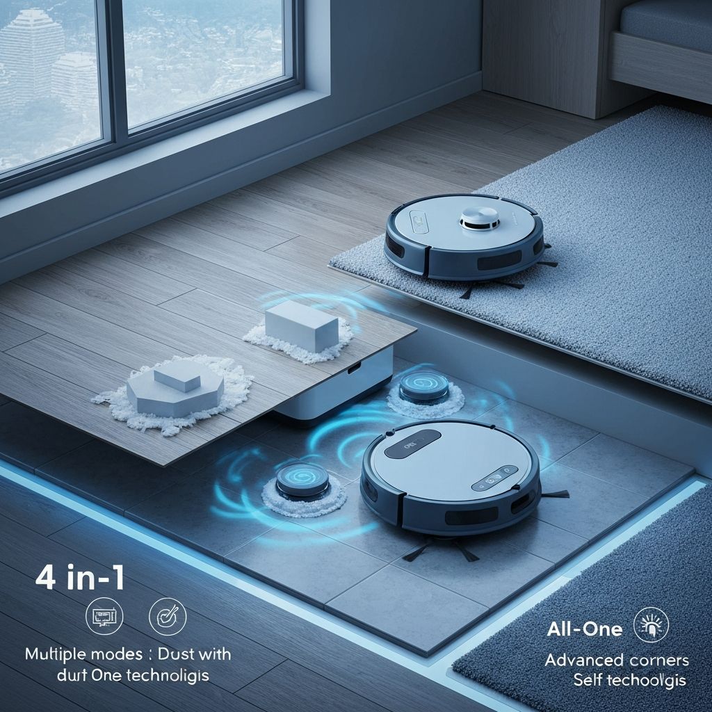 Robô Aspirador 4 em 1 – Varre, Aspira, Passa Pano e Desinfeta - Imagem 1